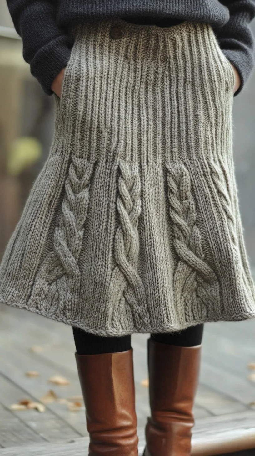 Cozy Chic: Elevate Your Winter Wardrobe with a Knitted Cable Skirt