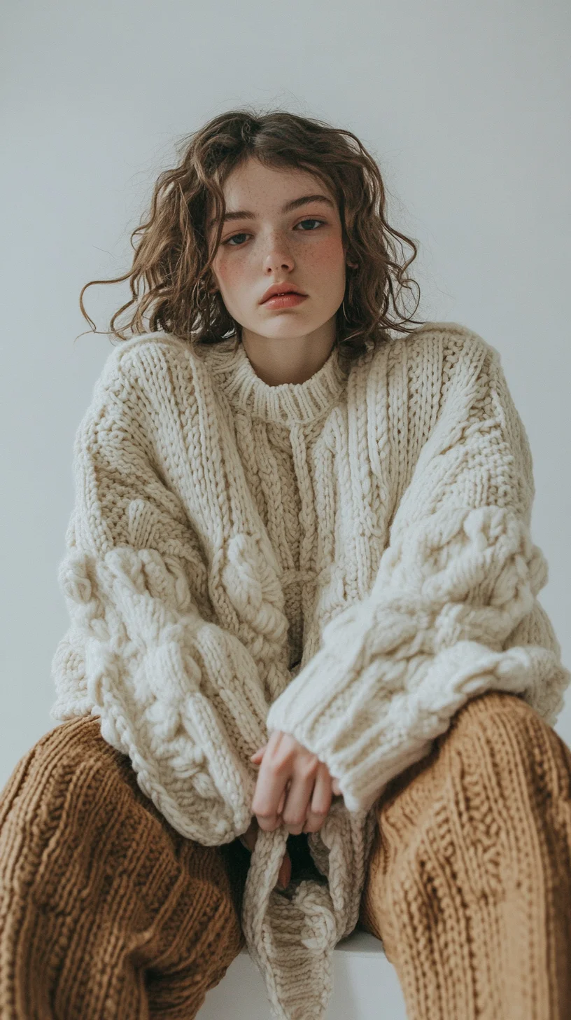 Cozy Chic: Embrace the Textured Knit Look for Effortless Style