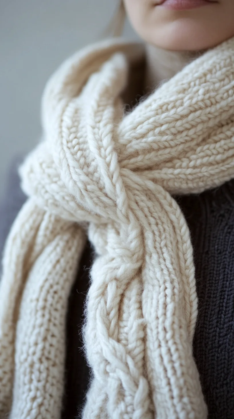 Cozy Chic: The Ultimate Cable Knit Scarf for Effortless Winter Style