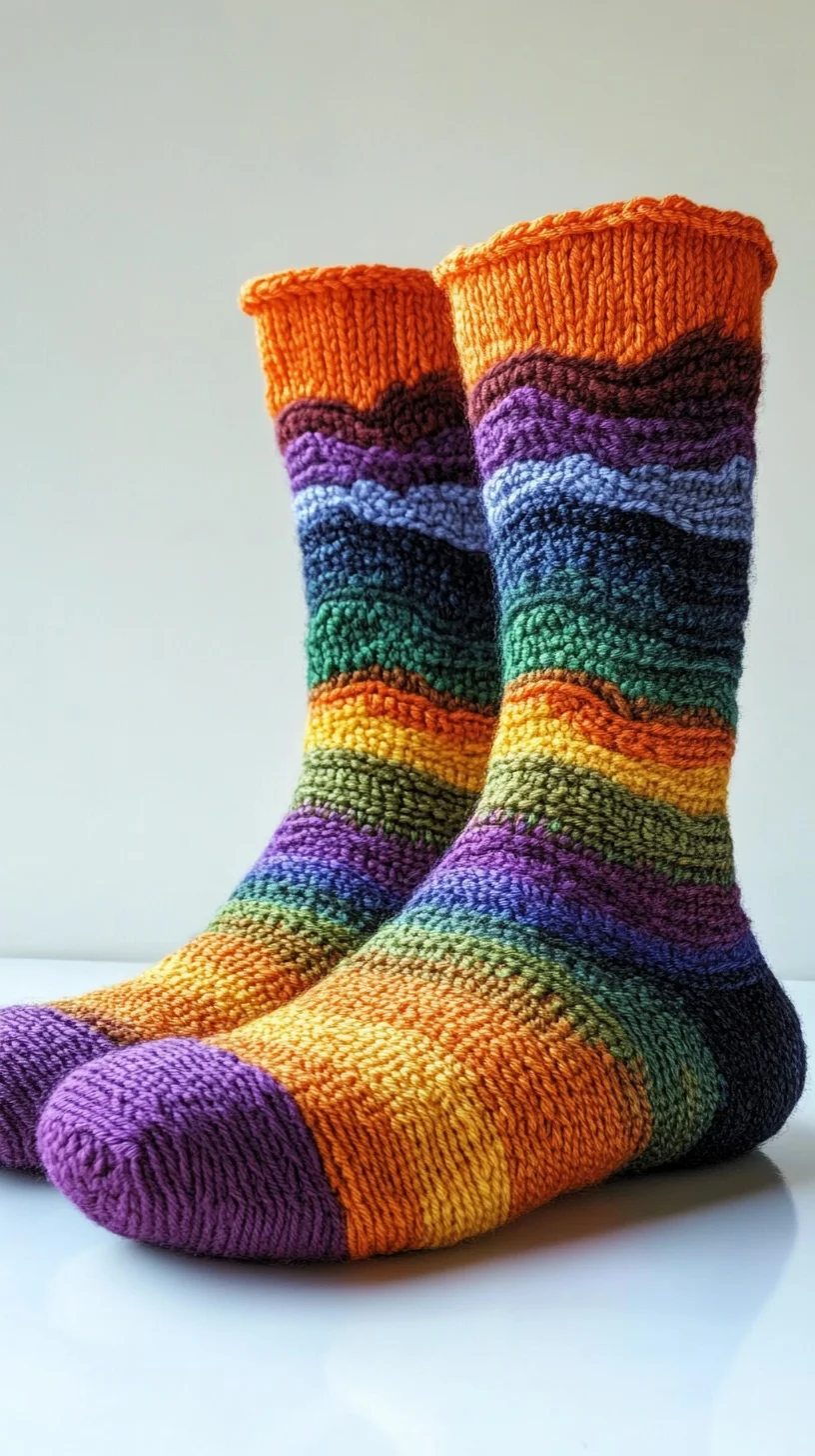 Cozy Color Splash: Embrace Vibrant Textured Knit Socks for Style and Comfort