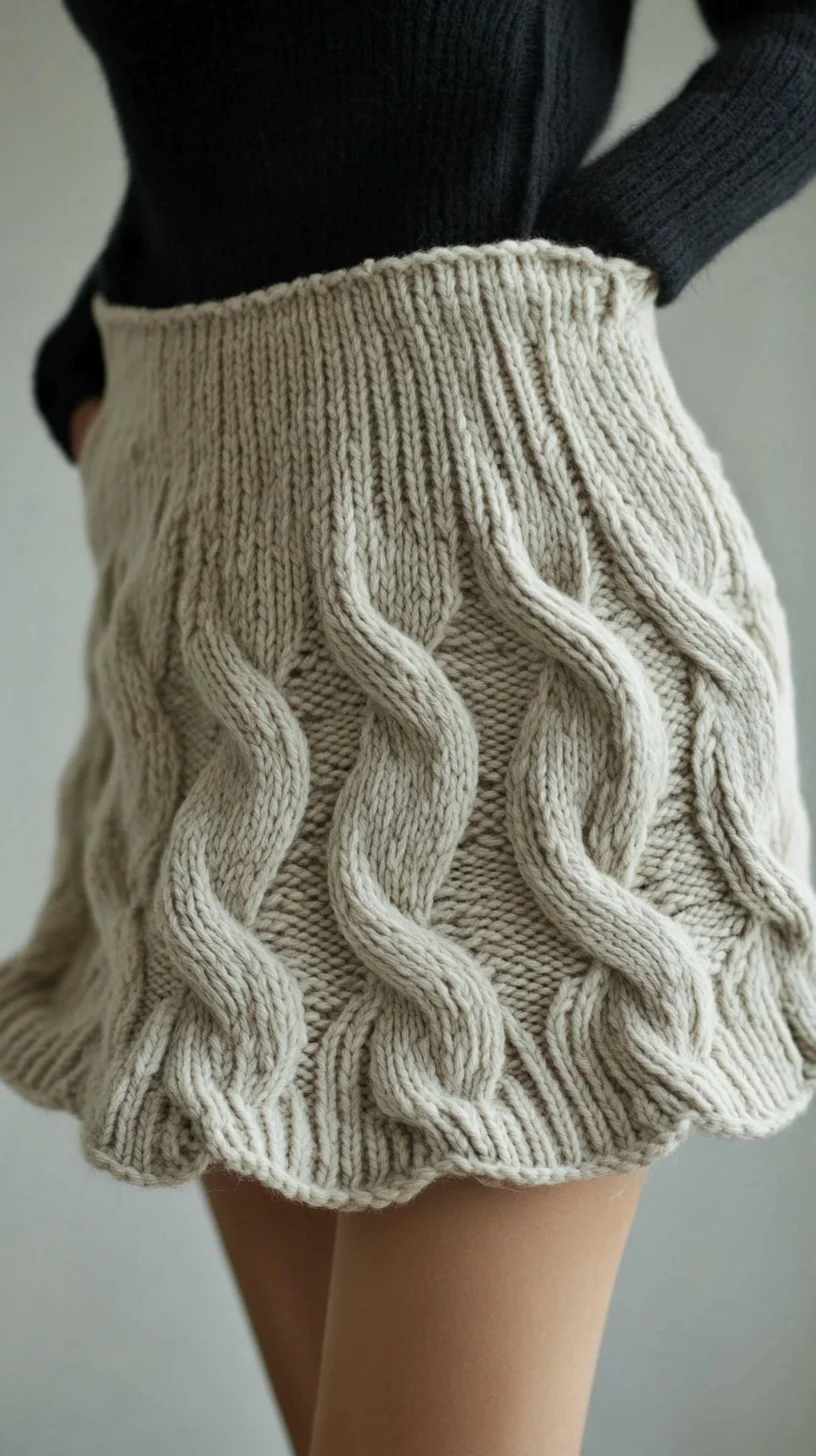 Cozy Elegance: Embrace the Cable Knit Skirt Trend this Season