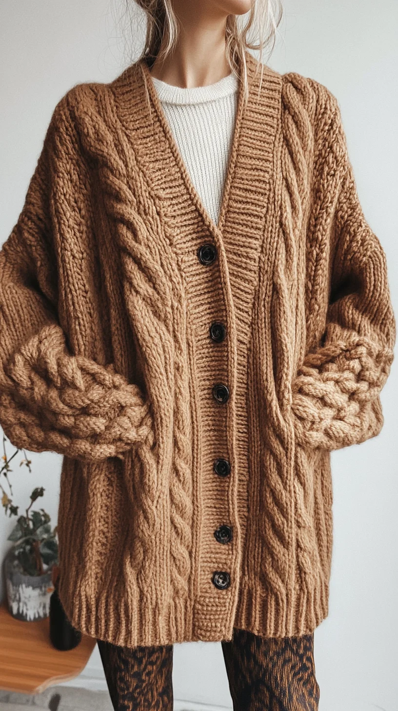 Cozy Elegance: The Oversized Knitted Cardigan for Effortless Style