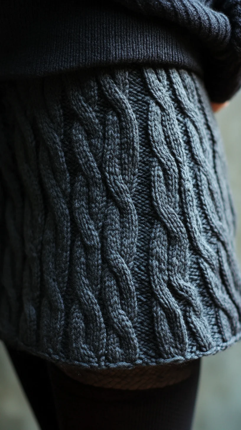 Cozy Up with This Chic Cable Knit Skirt: Your New Winter Essential