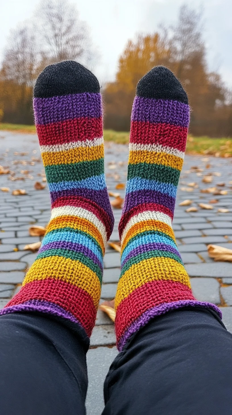 Cozy Up Your Style: Embrace the Vibrant Charm of Striped Knit Socks