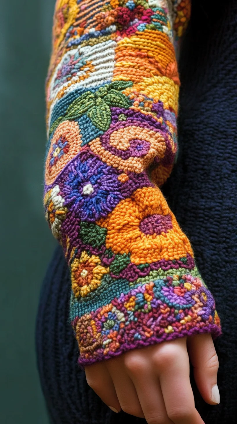 Embrace Bohemian Vibes with Colorful Crochet Sleeve Style