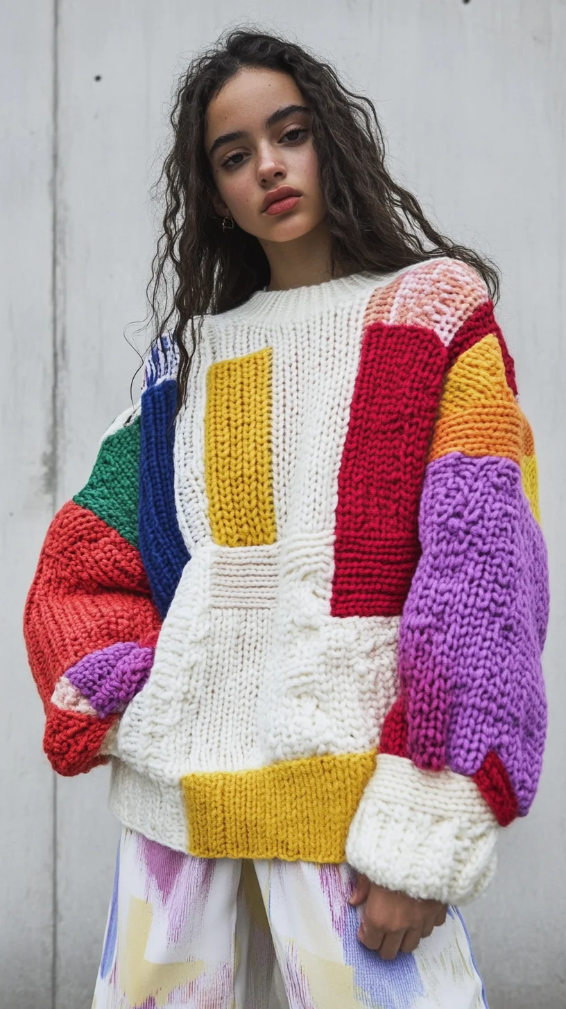 Embrace Boldness: The Vibrant Knitted Look for Ultimate Coziness and Style