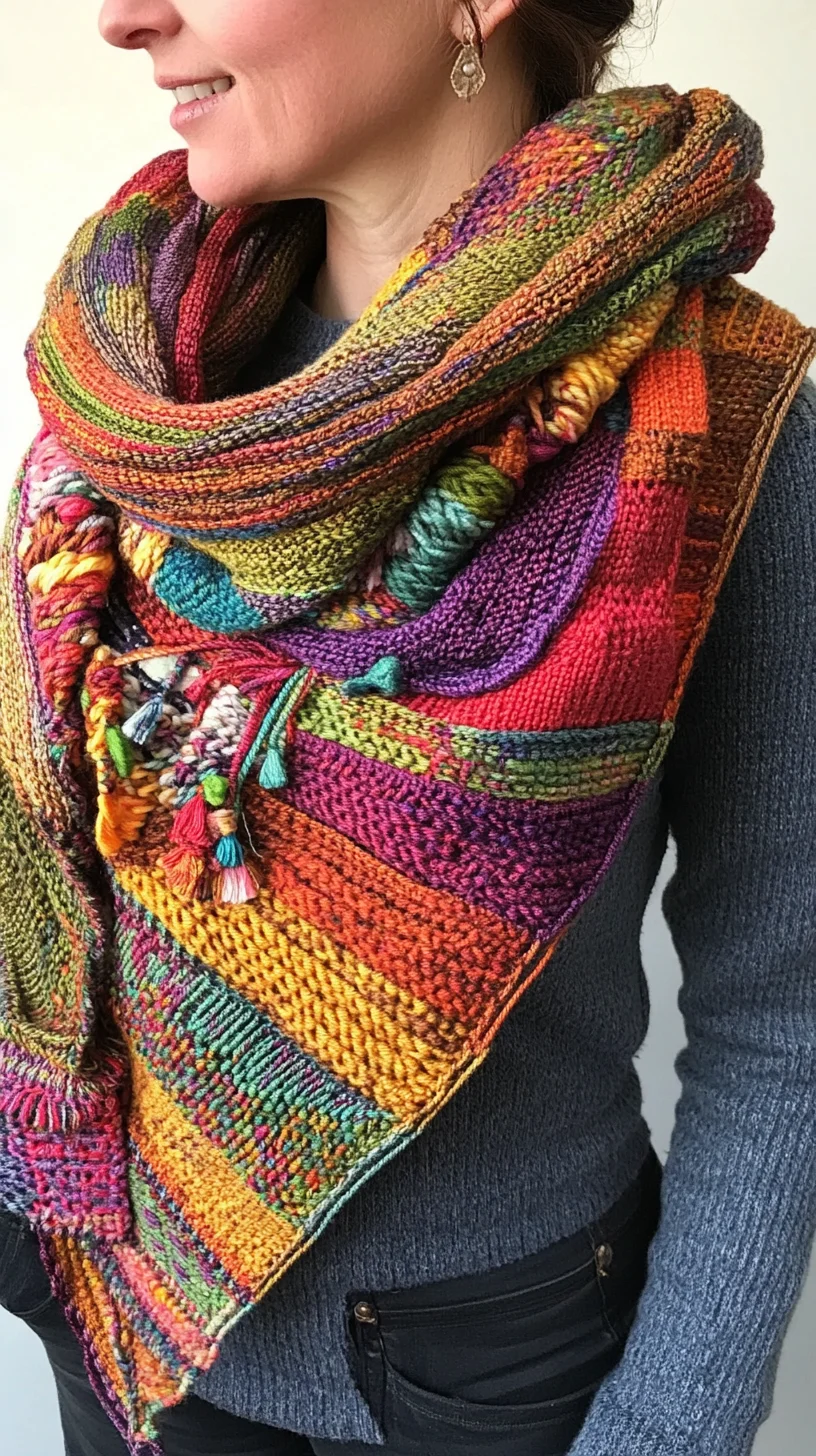 Embrace Color and Texture with This Vibrant Bohemian Scarf Style!