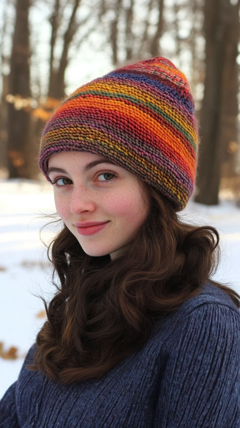 Embrace Cozy Chic: Effortless Curls and a Vibrant Knit Beanie for Winter Style