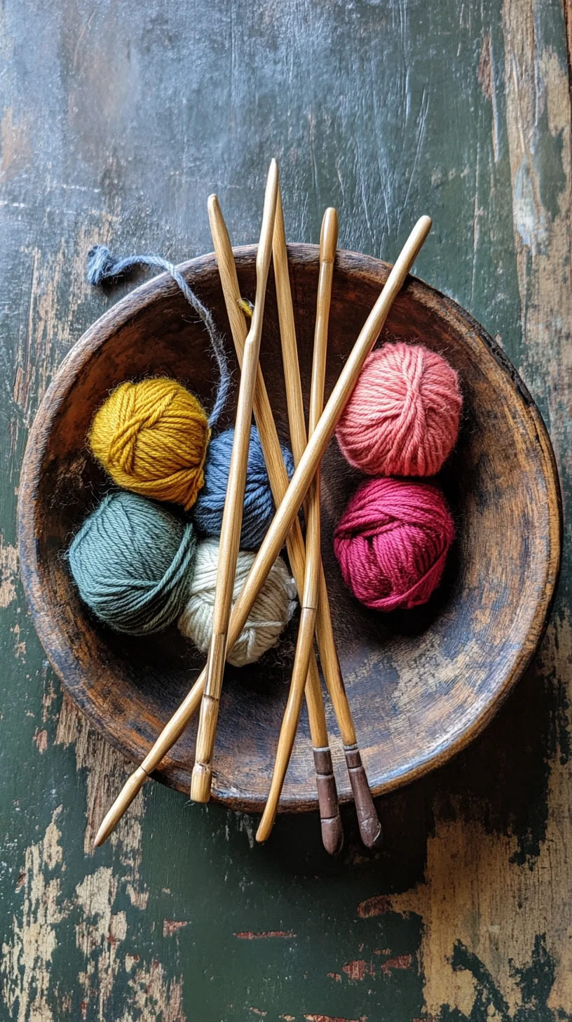 Embrace Cozy Creativity: Colorful Yarn and Bamboo Needles for Your Next Knitting Project