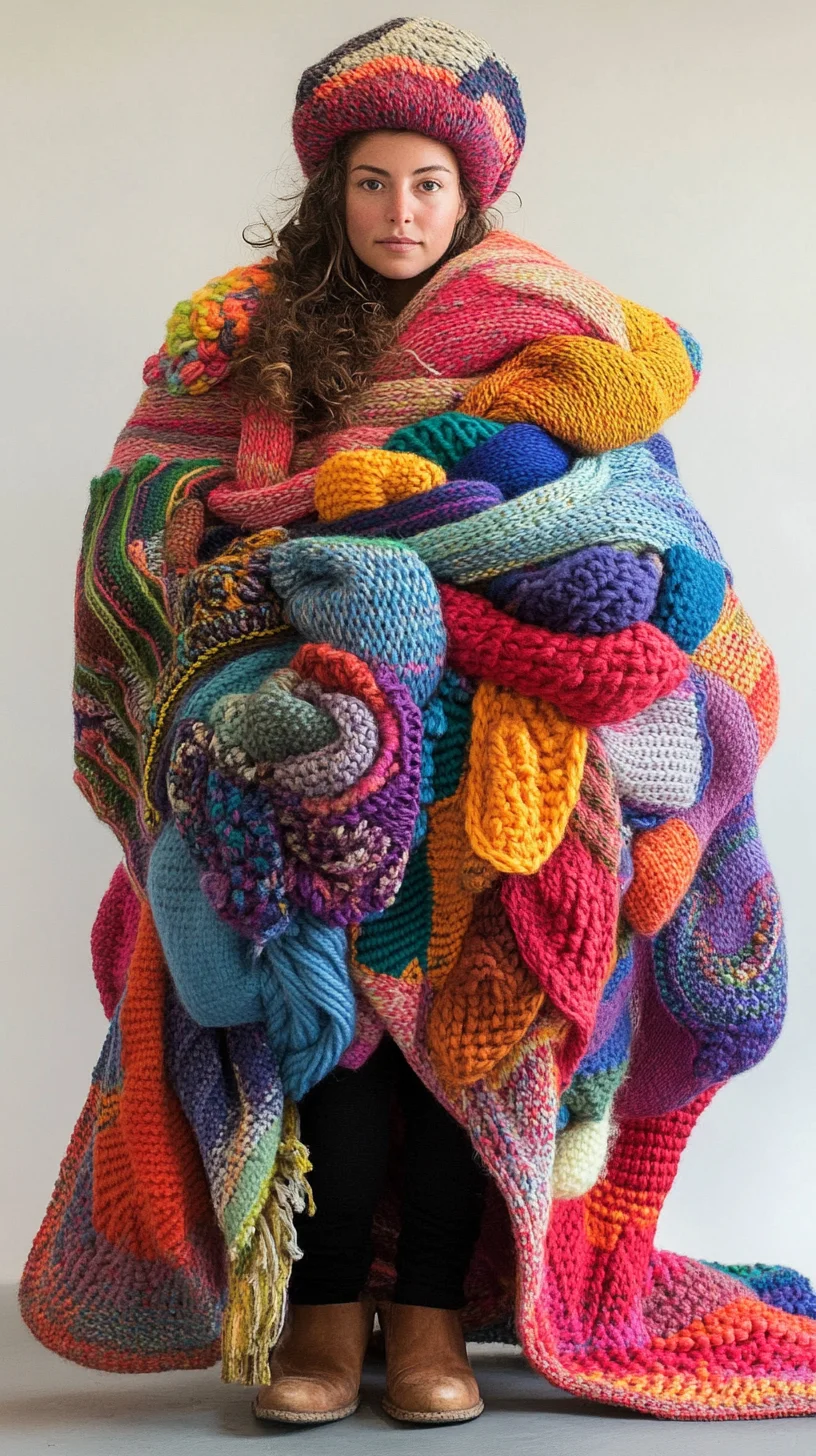 Embrace Cozy Creativity: The Bold Beauty of Colorful Knitted Textiles