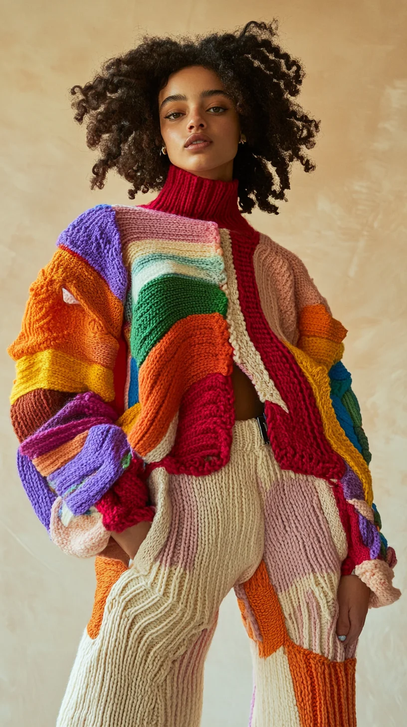 Embrace Eclectic Vibrance with Chunky Knitwear: A Bold Fashion Statement