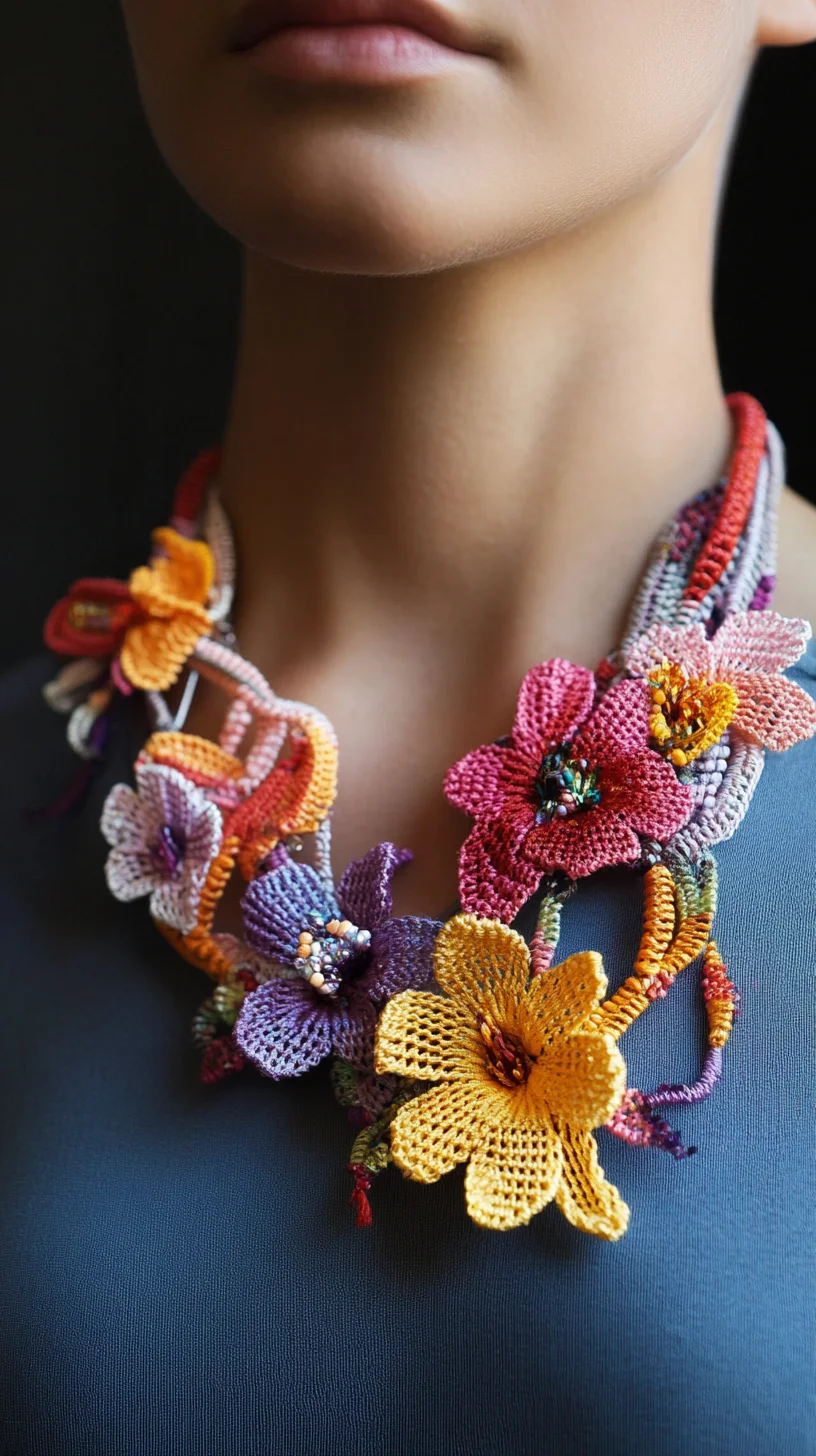 Embrace Nature's Elegance with Vibrant Floral Beaded Necklaces