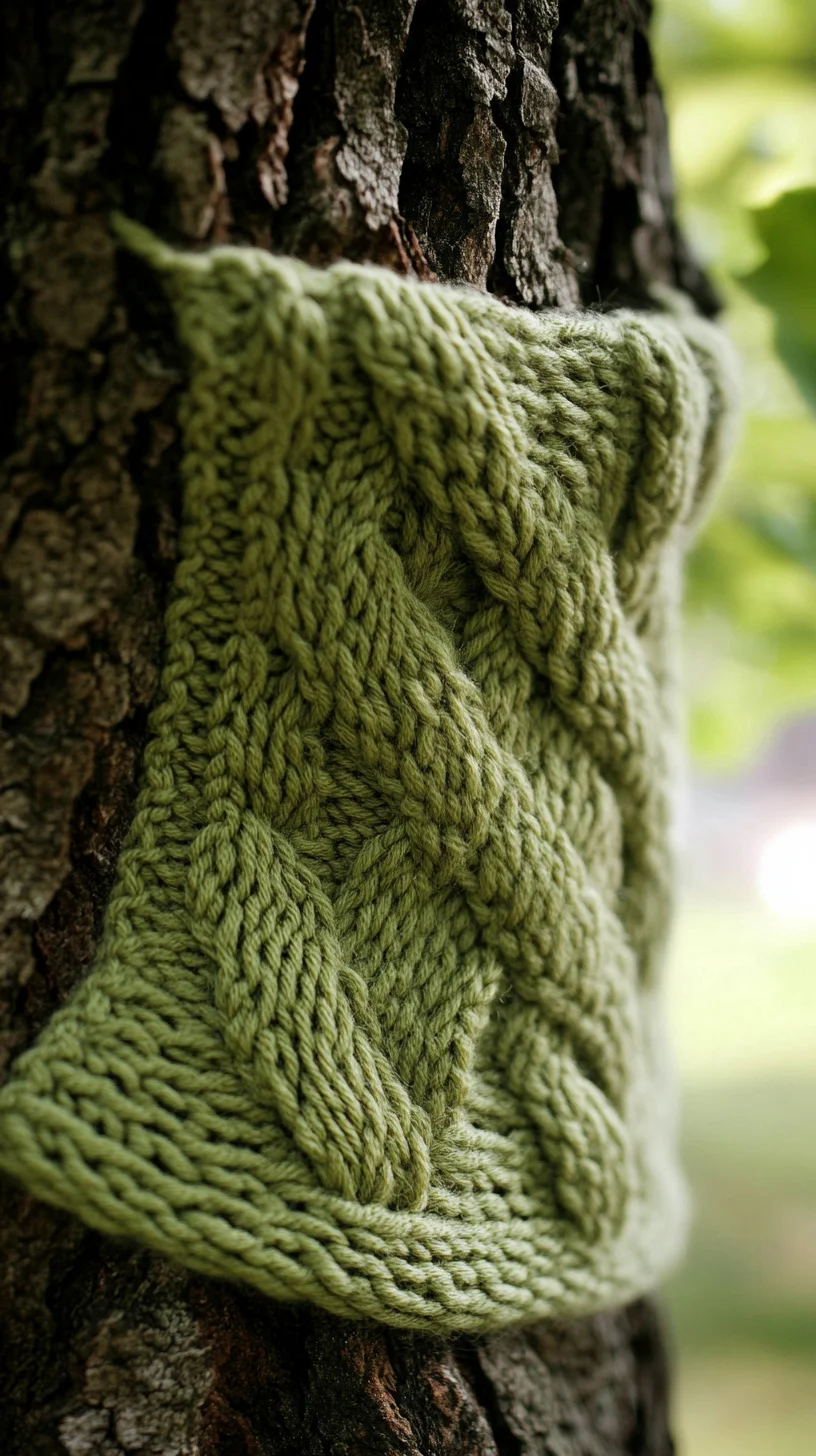 Embrace Nature's Texture: Cozy Green Cable Knit for Every Season