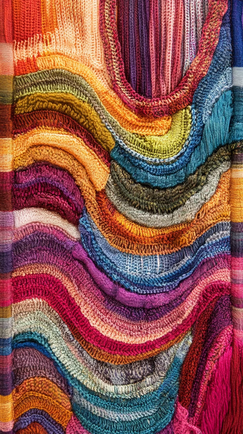 Embrace the Vibrant Waves: A Colorful Tapestry of Texture and Style