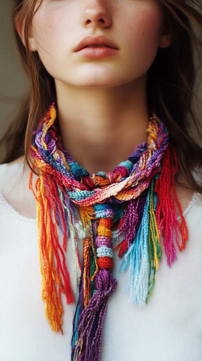 Embrace Vibrancy: The Colorful DIY Yarn Necklace for a Boho Chic Look