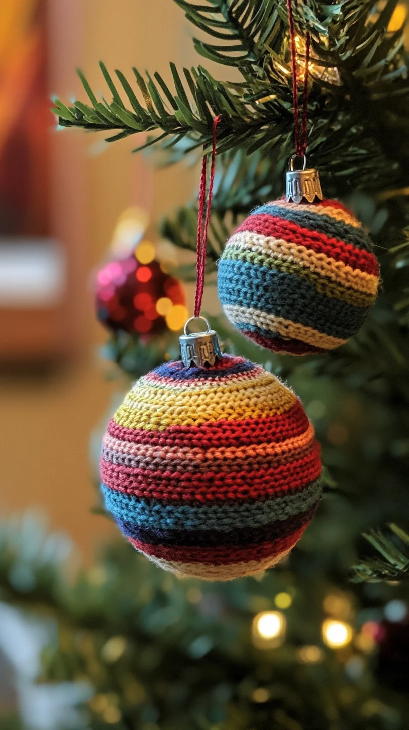 Festive Yarn-Wrapped Ornaments: A Cozy Touch to Your Holiday Decor