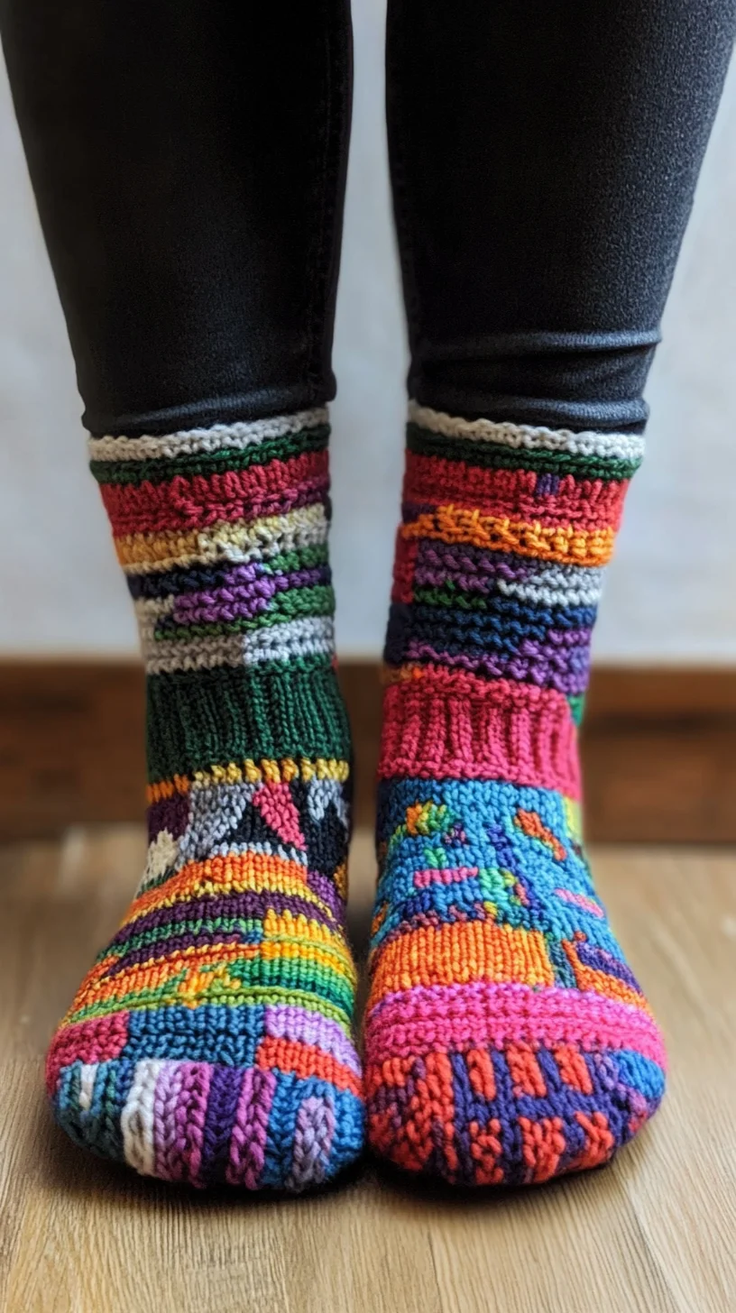 Step into Style: Vibrant Hand-Knitted Socks for a Cozy and Colorful Look