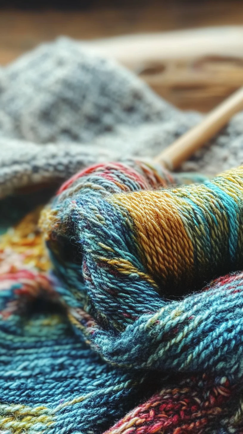 Vibrant Knitted Textures: Elevate Your Cozy Aesthetic with Colorful Yarn