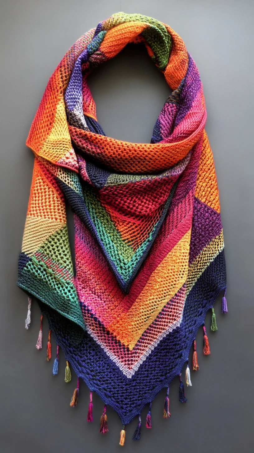 Vibrant Triangle Shawl: Elevate Any Outfit with Colorful Chic